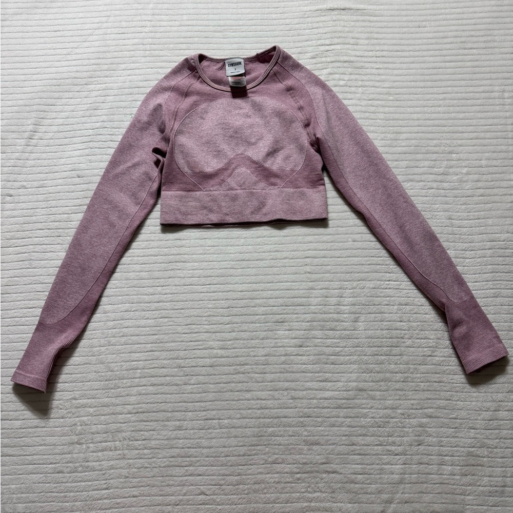 Gymshark Dusty Pink Long Sleeve Crop Top